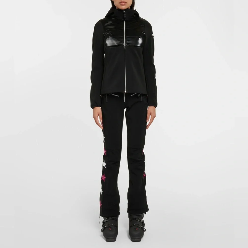 Black Ski Jacket with Gloss Panel - Women - Picture 1 of 4